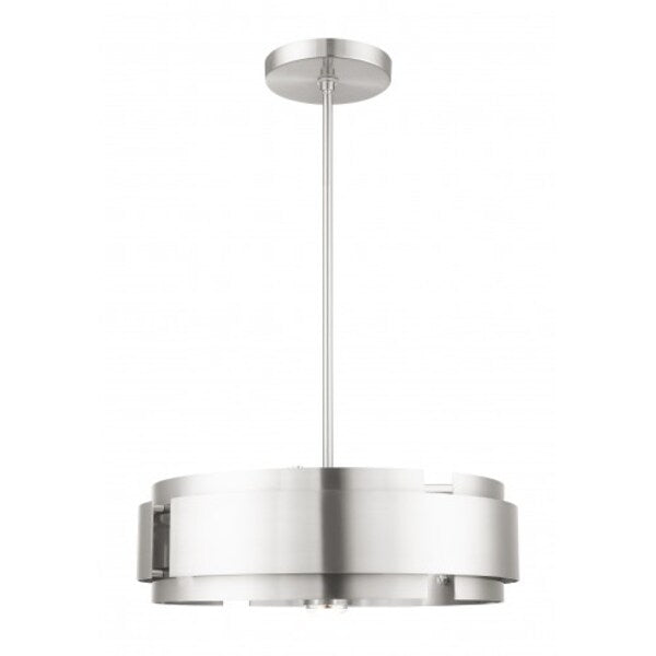 Brushed Nickel Pendant Chandelier, 5 Ligh