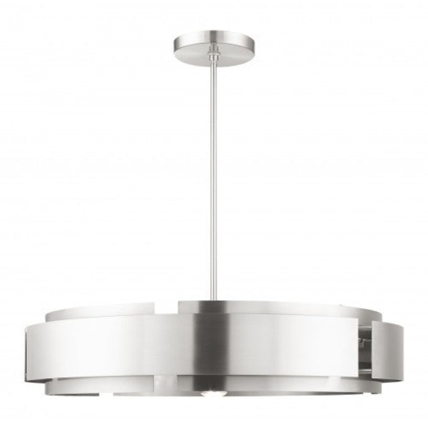 Brushed Nickel Pendant Chandelier, 7 Ligh