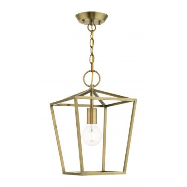Antique Brass Convertible Semi Flush/Lan
