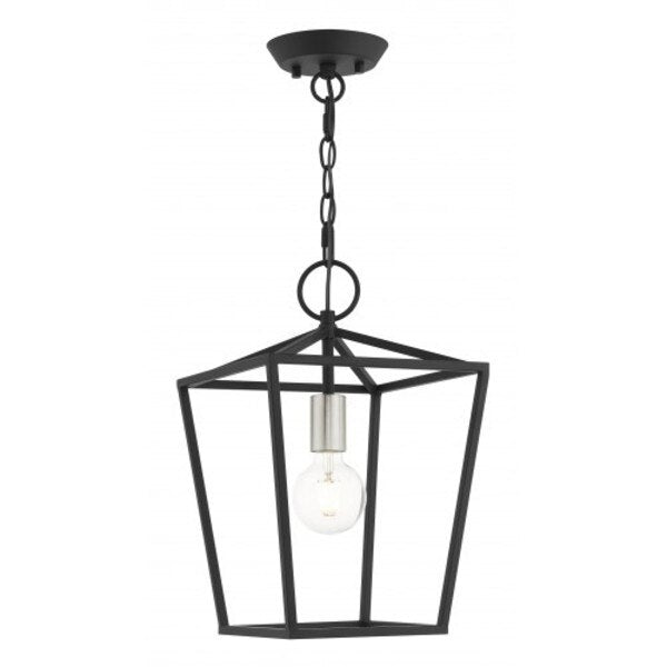 Black Convertible Semi Flush/Lantern, 1 L