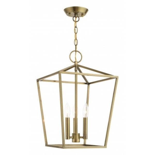 Antique Brass Convertible Semi Flush/Lan