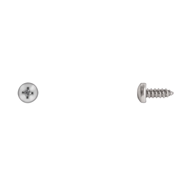 Sheet Metal Screw, #10 x 1/2 in, Zinc Plated Pan Head Phillips Drive
