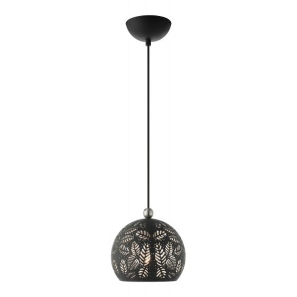 Black with Brushed Nickel Accents Pendan