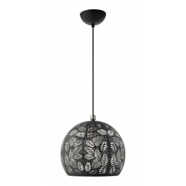 Black with Brushed Nickel Accents Pendan