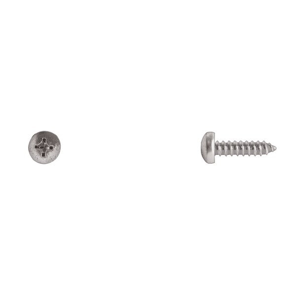 Sheet Metal Screw, #10 x 3/4 in, Zinc Plated Pan Head Phillips Drive