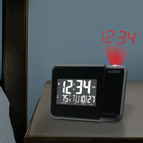 Projection Alarm Clock, Indoor Temp