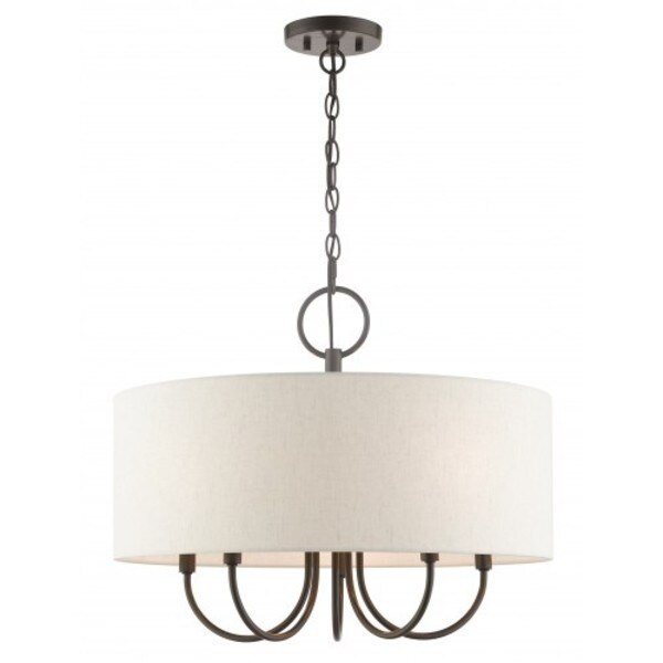 English BronzePendant Chandelier, 5 Light