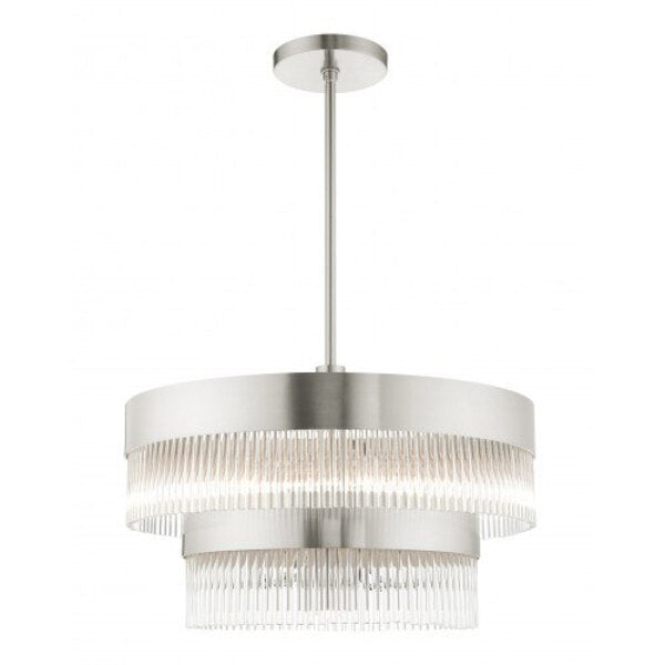 Brushed Nickel Chandelier, 7 Light