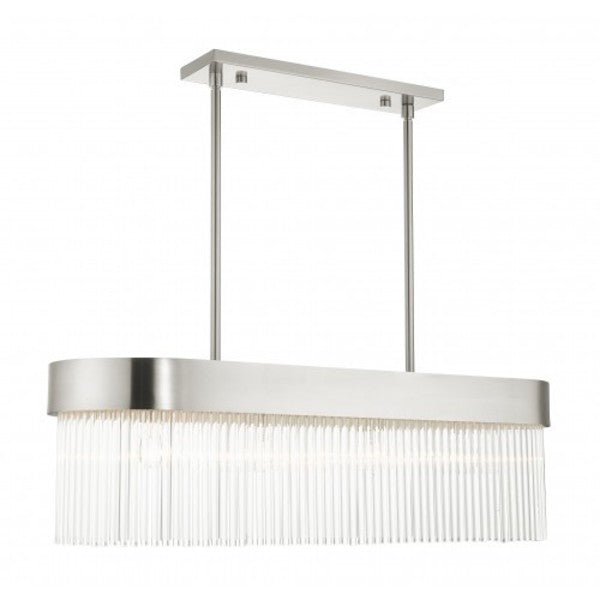 Brushed Nickel Chandelier, 4 Light