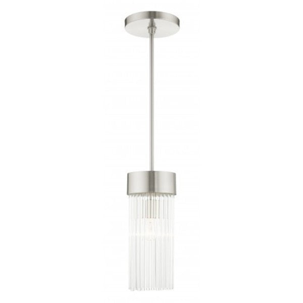 Brushed Nickel Pendant, 1 Light
