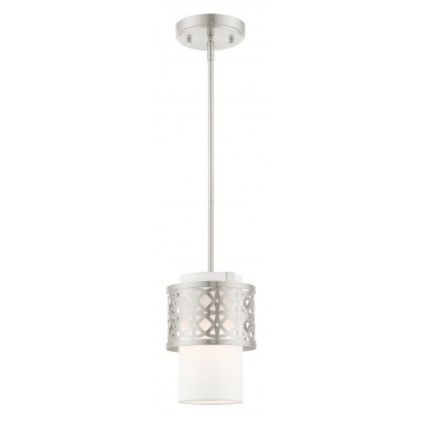 Brushed Nickel Mini Pendant, 1 Light