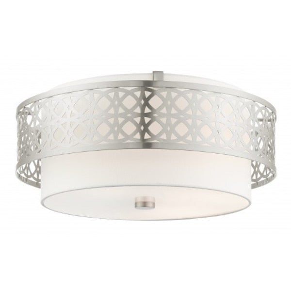 Brushed Nickel Semi Flush, 4 Light