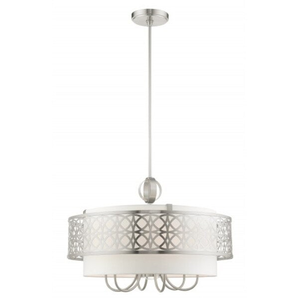Brushed Nickel Pendant Chandelier, 7 Ligh