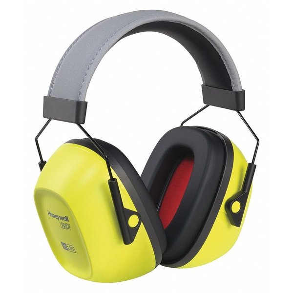 VeriShield Over-the-Head Earmuffs, Passive Protection, NRR 30 dB, Foam, Black/Yellow