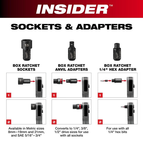 21mm INSIDER Box Ratchet 6 Point Socket