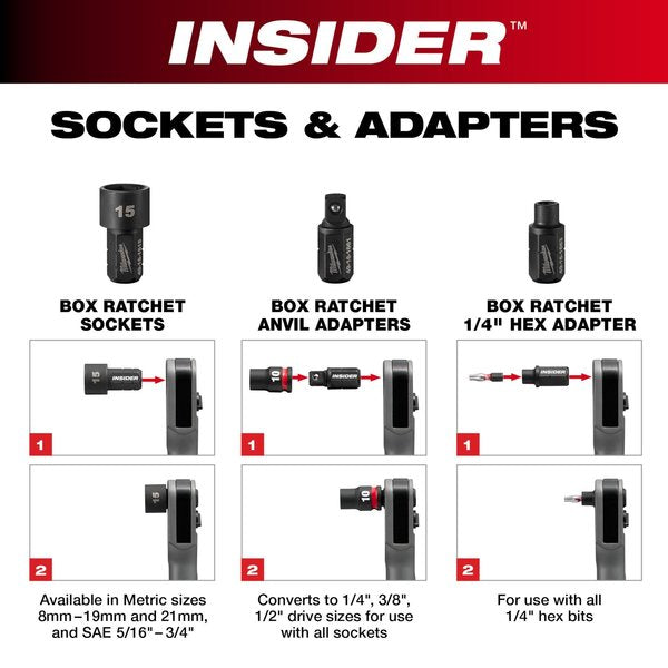1/4 in. Hex Adapter for INSIDER Box Ratchet