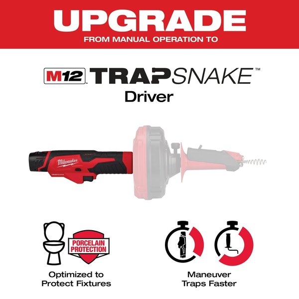 TRAPSNAKE 25 ft. Auger with CABLE DRIVE Drain Cleaner