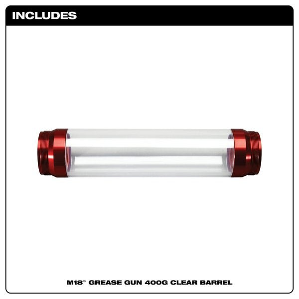 M18 Grease Gun 400g Clear Barrel