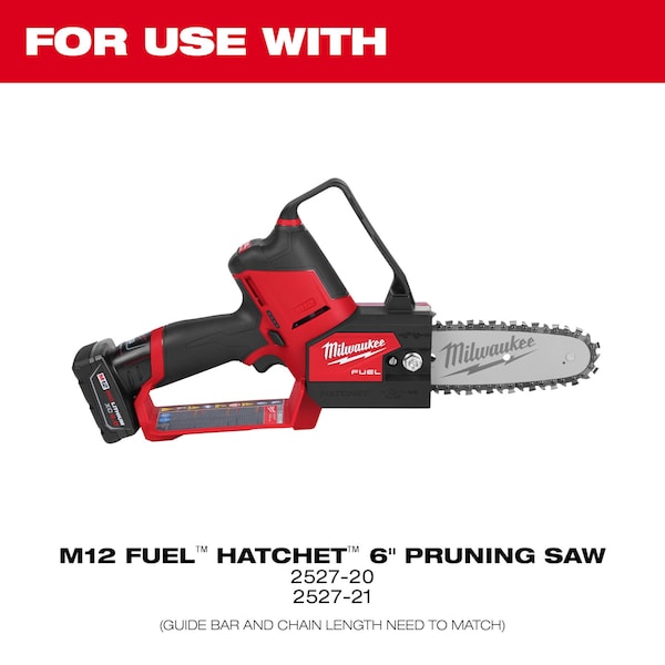 6 in. Replacement Chain for M12 HATCHET Pruning Saw