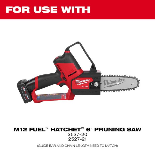 6 in. Replacement Guide Bar for M12 HATCHET Pruning Saw