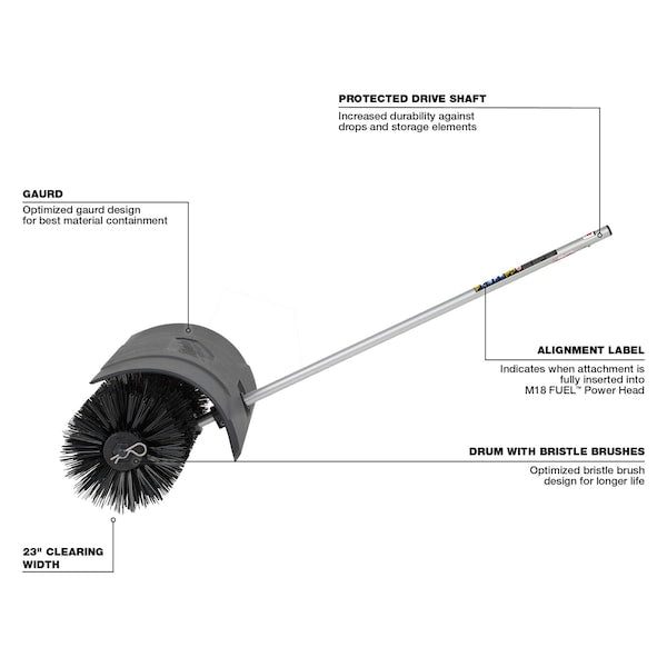 23 in. Bristle Brush Attachment for M18 FUEL QUIK-LOK Attachement System