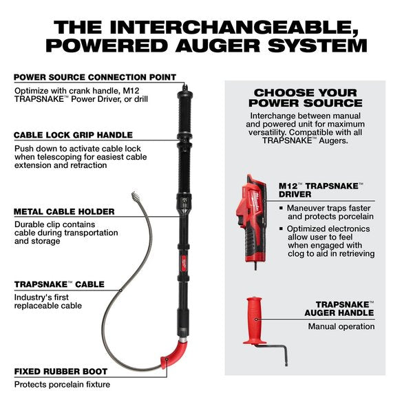 TRAPSNAKE 6 ft. Toilet Auger