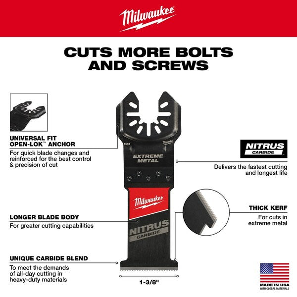 1-3/8 in. OPEN-LOK NITRUS CARBIDE Extreme Metal Oscillating Multi-Tool Blade (5 pk)