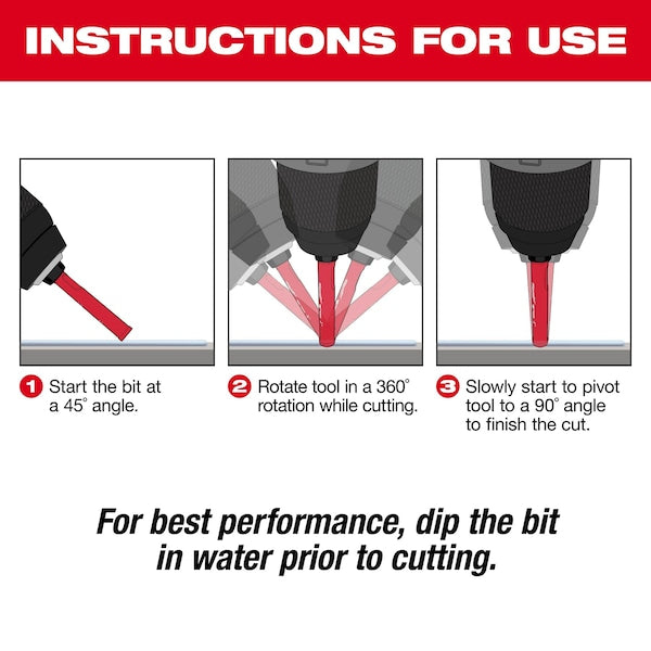 1/4 in. DIAMOND MAX Diamond Grit Hole Saw (2 pk)