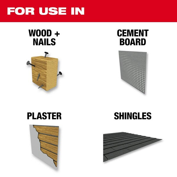 9 pc. BIG HAWG with Carbide Teeth Hole Saw for Nail-Embedded Wood Set with PACKOUT Compact Organizer