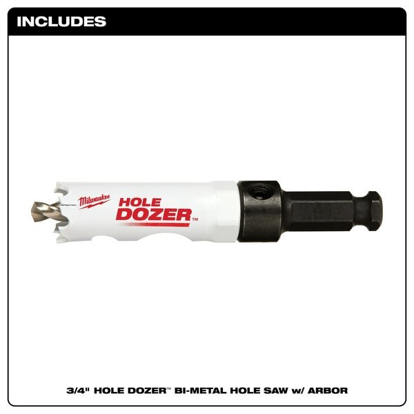 3/4 in. HOLE DOZER Bi-Metal Hole Saw with Arbor