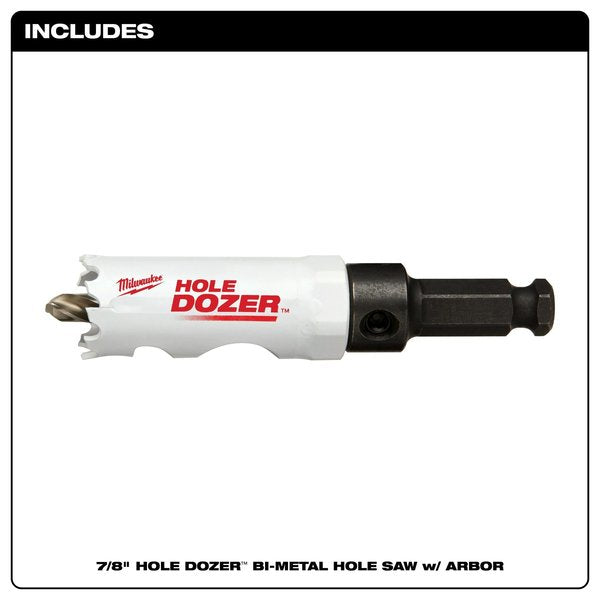 7/8 in. HOLE DOZER Bi-Metal Hole Saw with Arbor