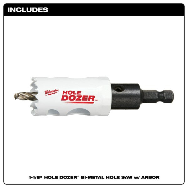 1-1/8 in. HOLE DOZER Bi-Metal Hole Saw with Arbor