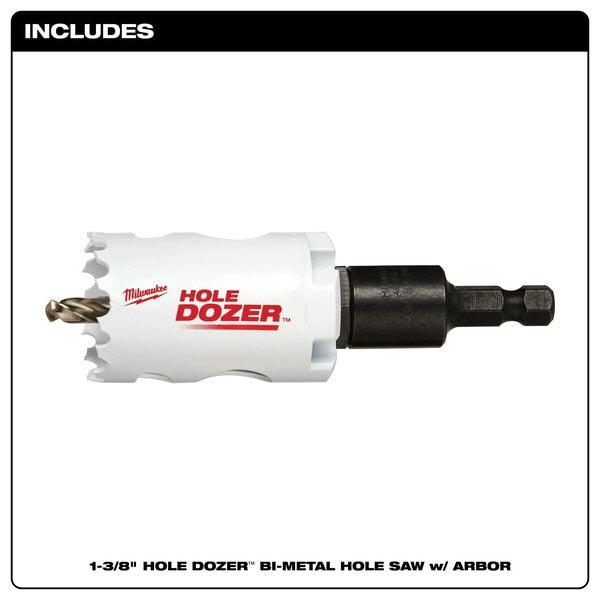 1-3/8 in. HOLE DOZER Bi-Metal Hole Saw with Arbor