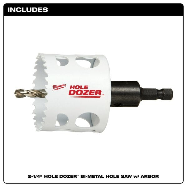 2-1/4 in. HOLE DOZER Bi-Metal Hole Saw with Arbor