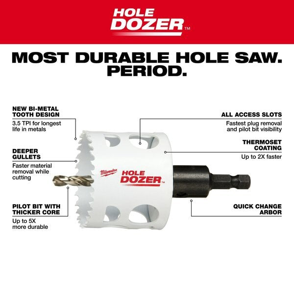 2-1/4 in. HOLE DOZER Bi-Metal Hole Saw with Arbor