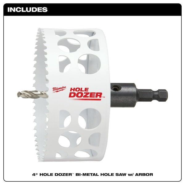 4 in. HOLE DOZER Bi-Metal Hole Saw with Arbor