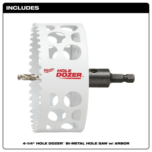 4-1/4 in. HOLE DOZER Bi-Metal Hole Saw with Arbor