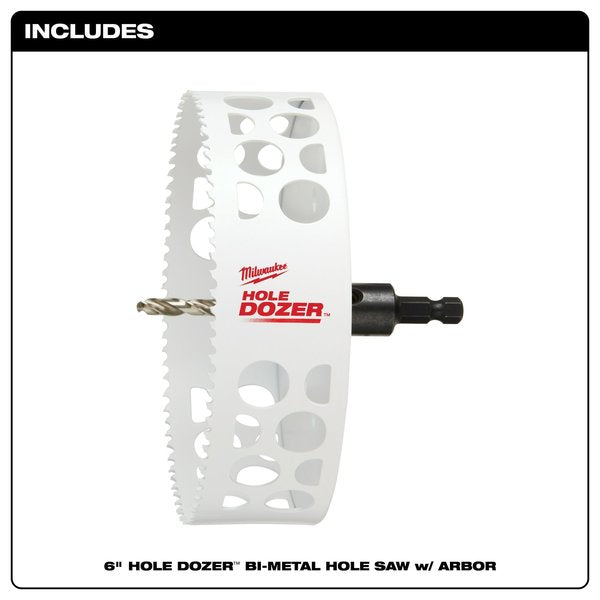 6 in. HOLE DOZER Bi-Metal Hole Saw with Arbor