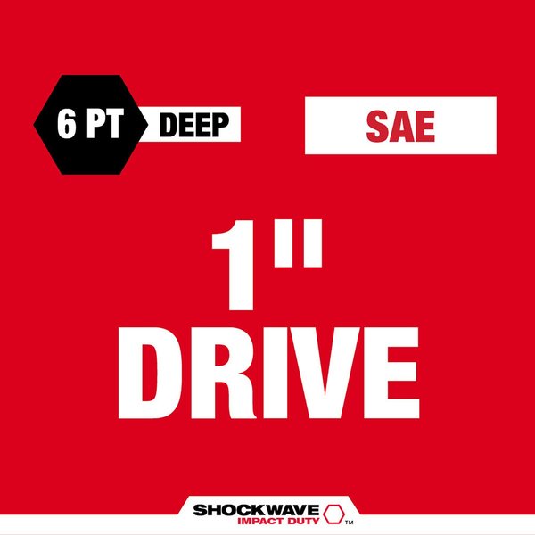 1-5/8 in. SHOCKWAVE Impact Duty 1 in. Drive Deep Well 6 Point Impact Socket