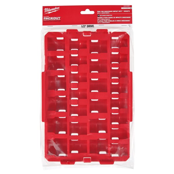 PACKOUT Organizer Tray for 27 pc. SHOCKWAVE Impact Duty 1/2 in. Drive SAE and Metric Standard Sockets