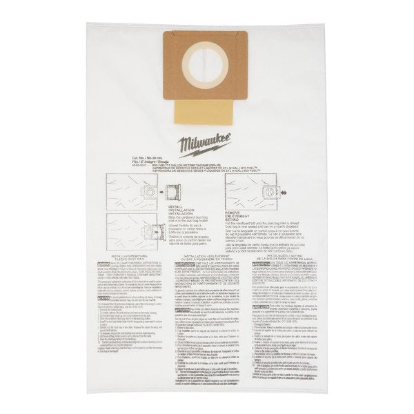Fleece Dust Bags for M18 FUEL 6 Gallon Wet/Dry Shop Vacuum (5 pk)