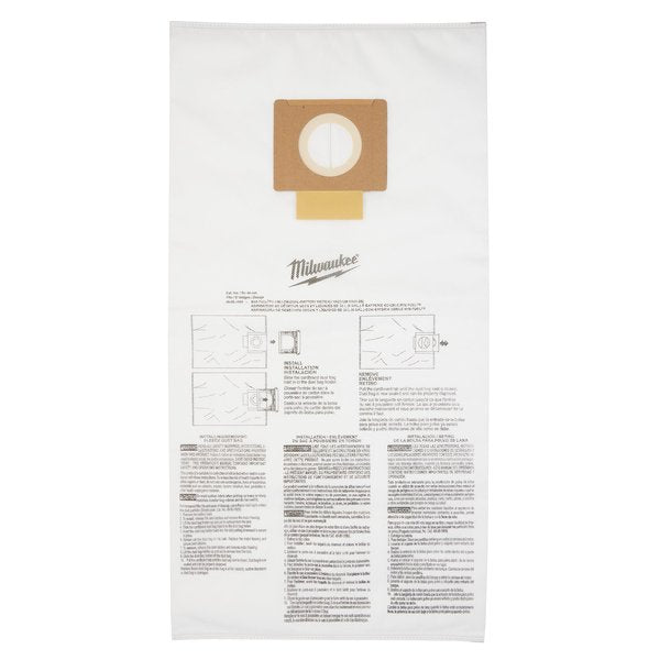 Fleece Dust Bags for M18 FUEL 9 Gallon Wet/Dry Shop Vacuum (5 pk)