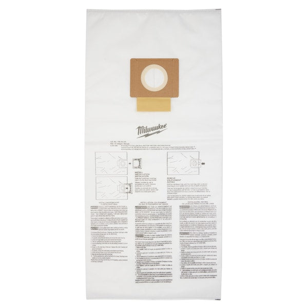 Fleece Dust Bags for M18 FUEL 12 Gallon Wet/Dry Shop Vacuums (5 pk)