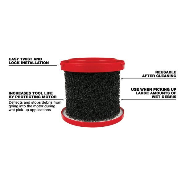 Foam Wet Filter for M18 and M12 Wet/Dry Vacuums