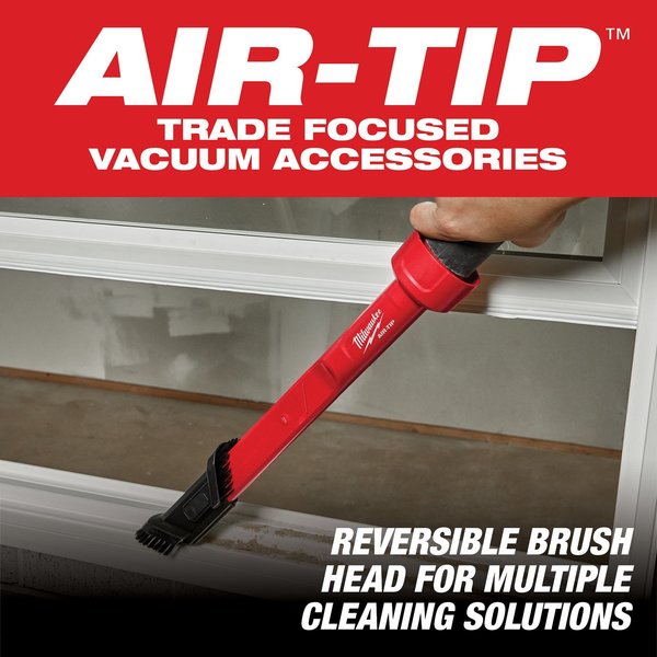 AIR-TIP 3-in-1 Crevice and Brush Tool Attachment for Wet/Dry Vacuums