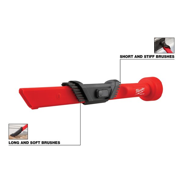 AIR-TIP 3-in-1 Crevice and Brush Tool Attachment for Wet/Dry Vacuums