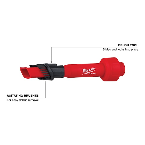 AIR-TIP 2-in-1 Utility Brush Tool Attachment for Wet/Dry Vacuums