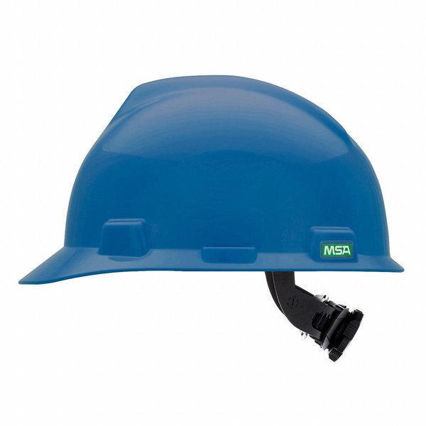 V-Gard Front Brim Hard Hat, Type 1, Class E, Ratchet (4-Point), Blue