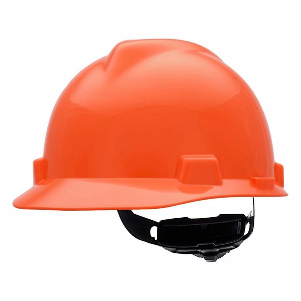 V-Gard Front Brim Hard Hat, Type 1, Class E, Ratchet (4-Point), Orange