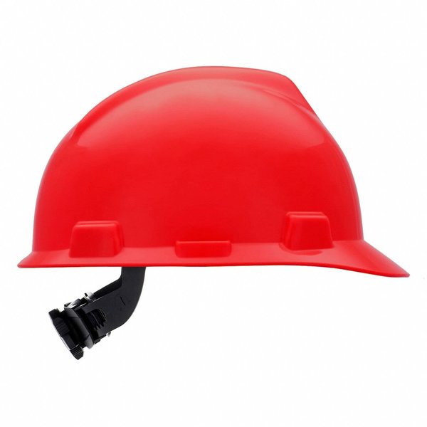 V-Gard Front Brim Hard Hat, Type 1, Class E, Ratchet (4-Point), Red